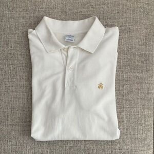 Brooks Brothers, Polo Shirt, White,, Large, Slim, 100% Cotton